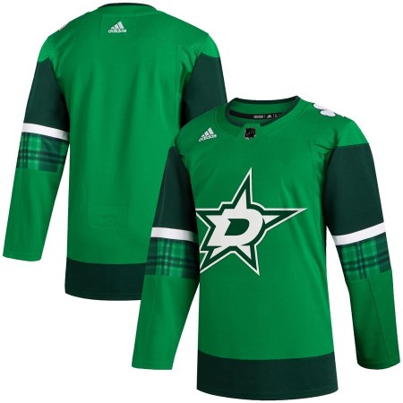 Dallas Stars Blank Adidas 2019-2020 St. Patrick's Day Authentic Shirt - Mannen